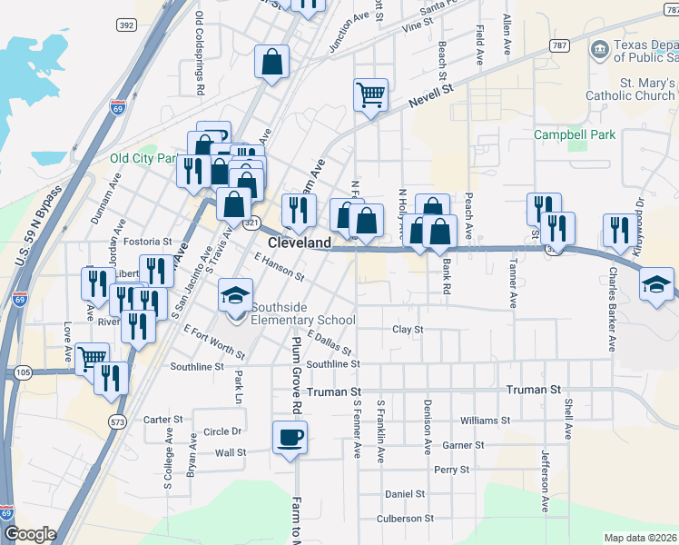 map of restaurants, bars, coffee shops, grocery stores, and more near 106 Taft Avenue in Cleveland