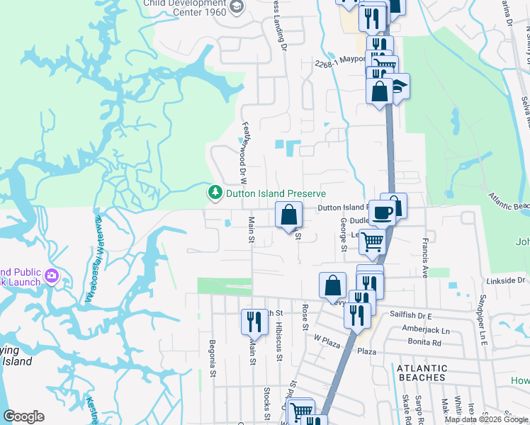 map of restaurants, bars, coffee shops, grocery stores, and more near 2004 Paradise Oaks Court in Jacksonville