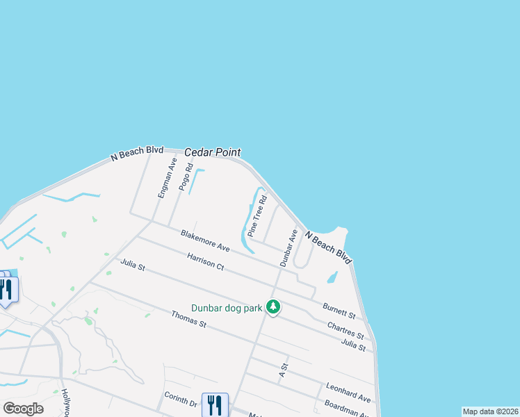 map of restaurants, bars, coffee shops, grocery stores, and more near 99 Pine Tree Road in Bay Saint Louis