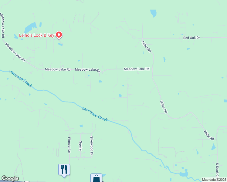 map of restaurants, bars, coffee shops, grocery stores, and more near 20114 Meadow Lake Road in Cleveland