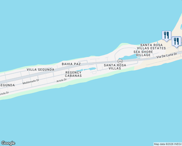 map of restaurants, bars, coffee shops, grocery stores, and more near 1682 Calle Bonita in Gulf Breeze