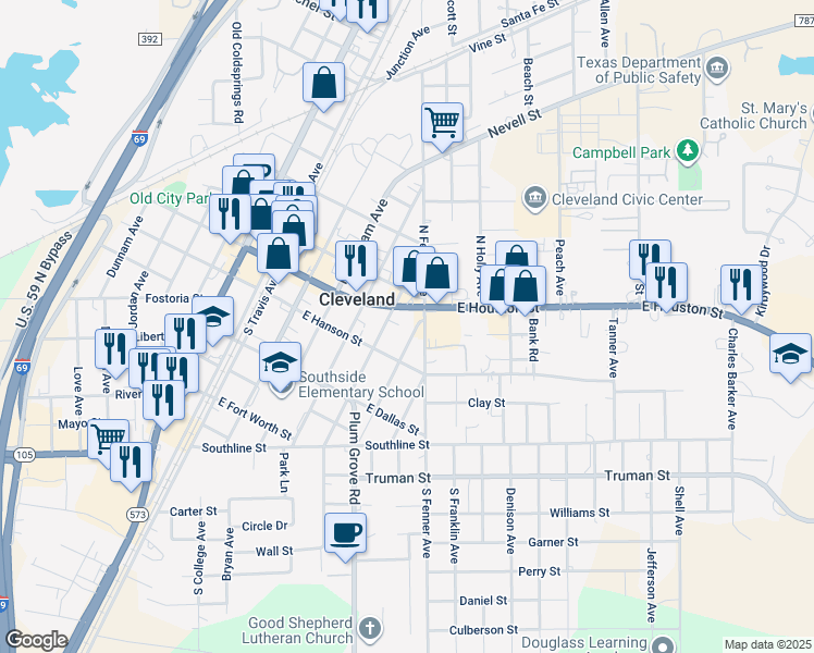 map of restaurants, bars, coffee shops, grocery stores, and more near 106 Taft Avenue in Cleveland