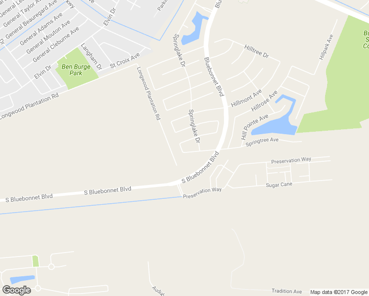 map of restaurants, bars, coffee shops, grocery stores, and more near 10209 Springtree Avenue in Baton Rouge