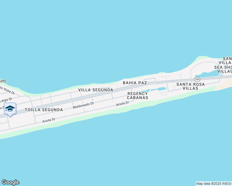 map of restaurants, bars, coffee shops, grocery stores, and more near 1402 Via De Luna Drive in Pensacola Beach