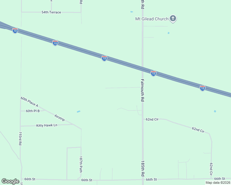 map of restaurants, bars, coffee shops, grocery stores, and more near 6001 185th Road in Live Oak