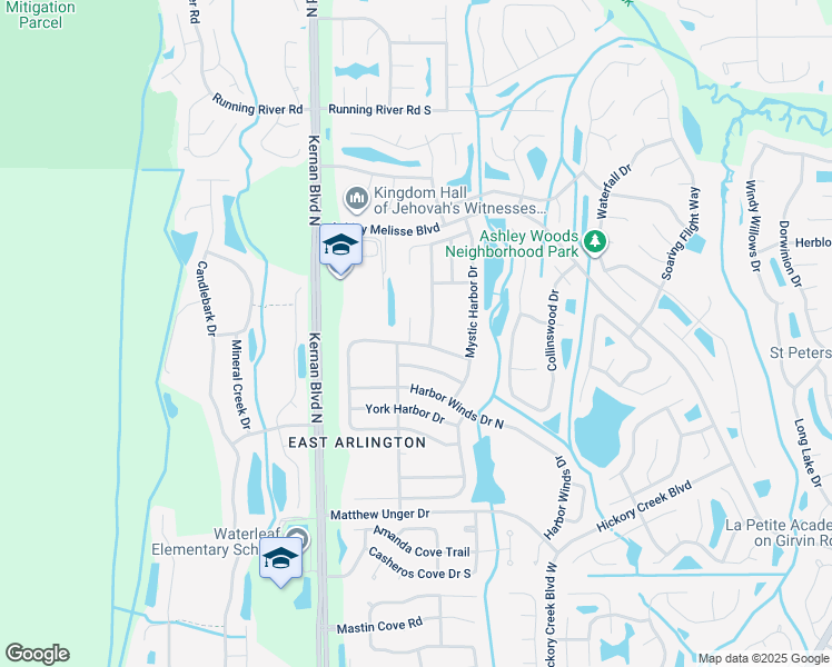 map of restaurants, bars, coffee shops, grocery stores, and more near 907 Stone Harbor Drive in Jacksonville