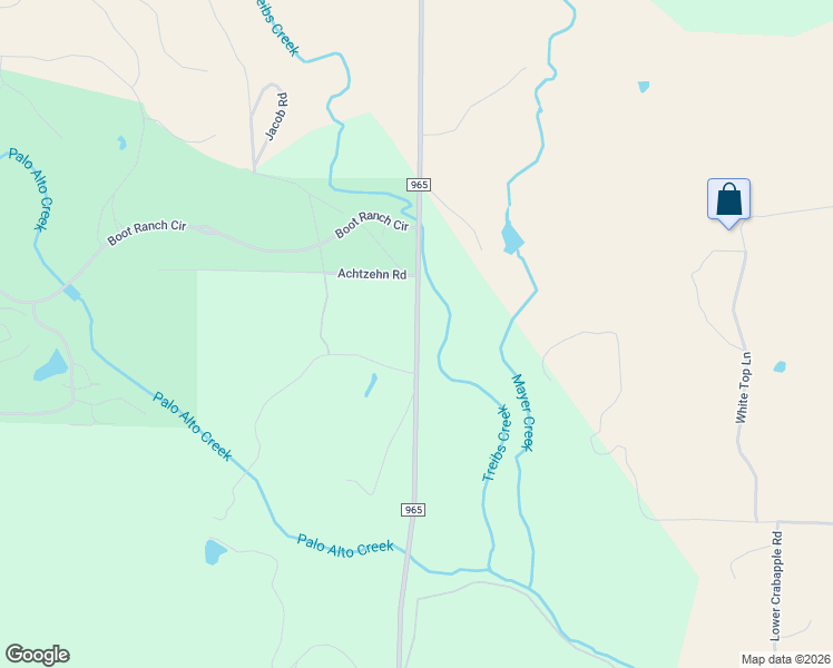map of restaurants, bars, coffee shops, grocery stores, and more near 4800 Ranch Road 965 in Fredericksburg