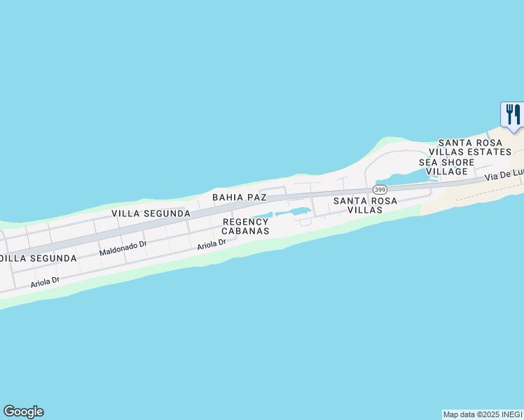map of restaurants, bars, coffee shops, grocery stores, and more near 1600 Via De Luna Drive in Gulf Breeze