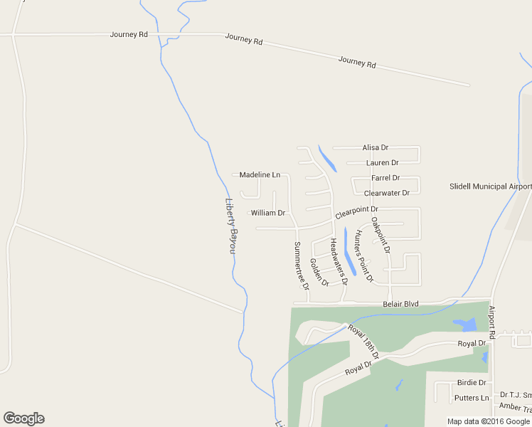 map of restaurants, bars, coffee shops, grocery stores, and more near William Drive in Slidell