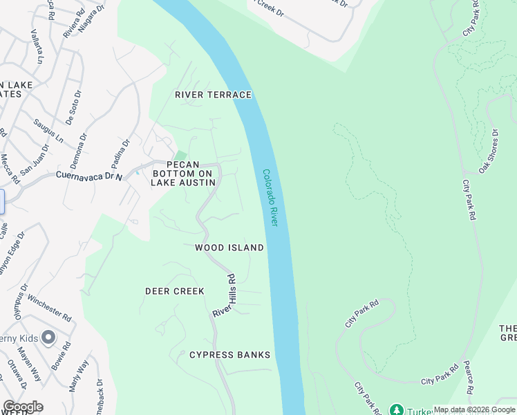map of restaurants, bars, coffee shops, grocery stores, and more near 2315 Island Wood Road in Austin