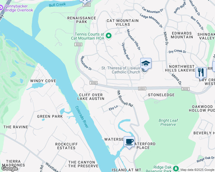 map of restaurants, bars, coffee shops, grocery stores, and more near 4605 Small Drive in Austin