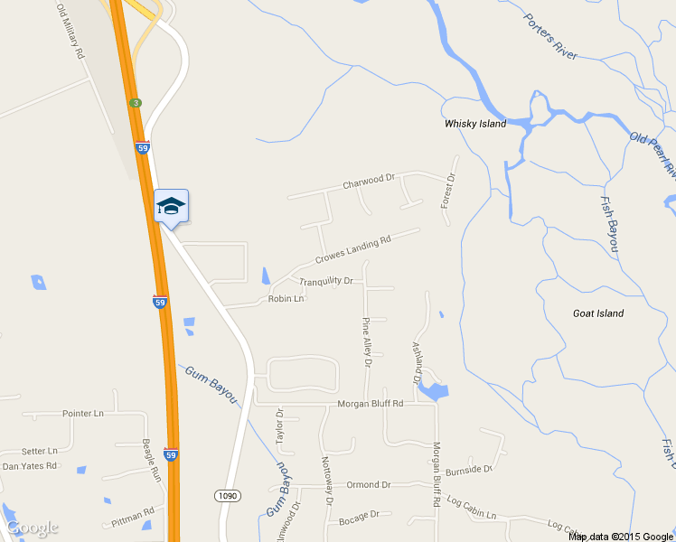 map of restaurants, bars, coffee shops, grocery stores, and more near 913 Tranquility Drive in Pearl River