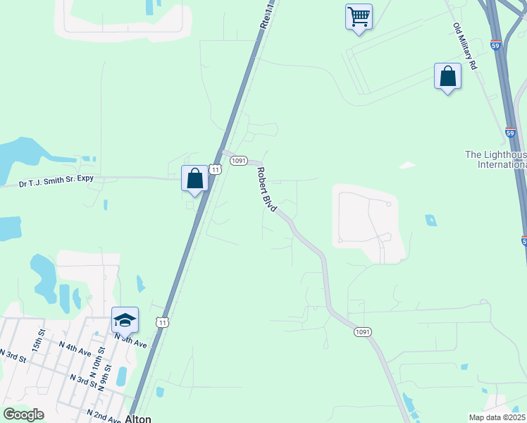 map of restaurants, bars, coffee shops, grocery stores, and more near 62486 Buckley Lane in Pearl River