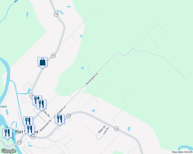 map of restaurants, bars, coffee shops, grocery stores, and more near 18864 Scivique Lane in Denham Springs