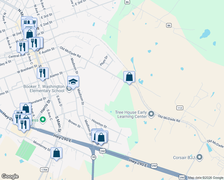 map of restaurants, bars, coffee shops, grocery stores, and more near 115 Allison Cove in Elgin