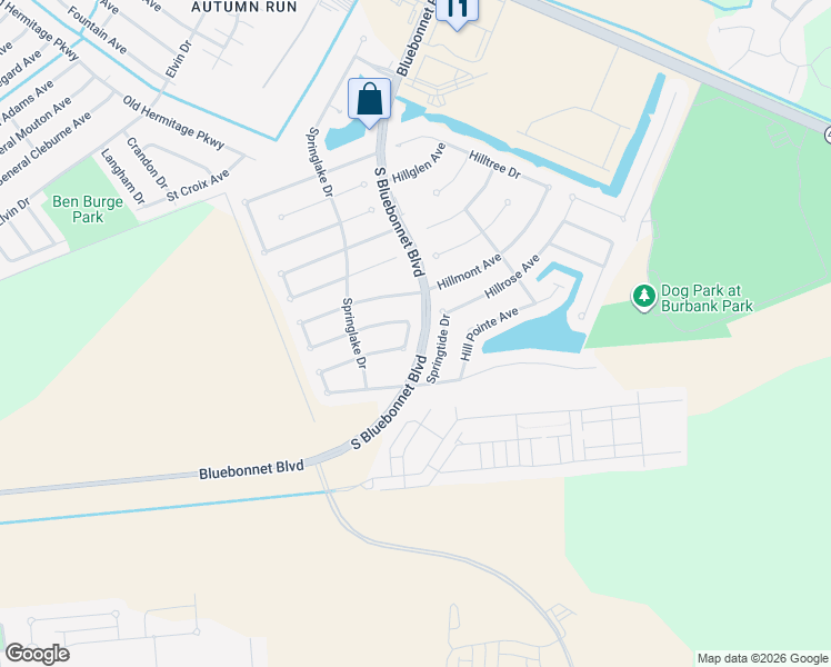 map of restaurants, bars, coffee shops, grocery stores, and more near 2141 Springstone Drive in Baton Rouge