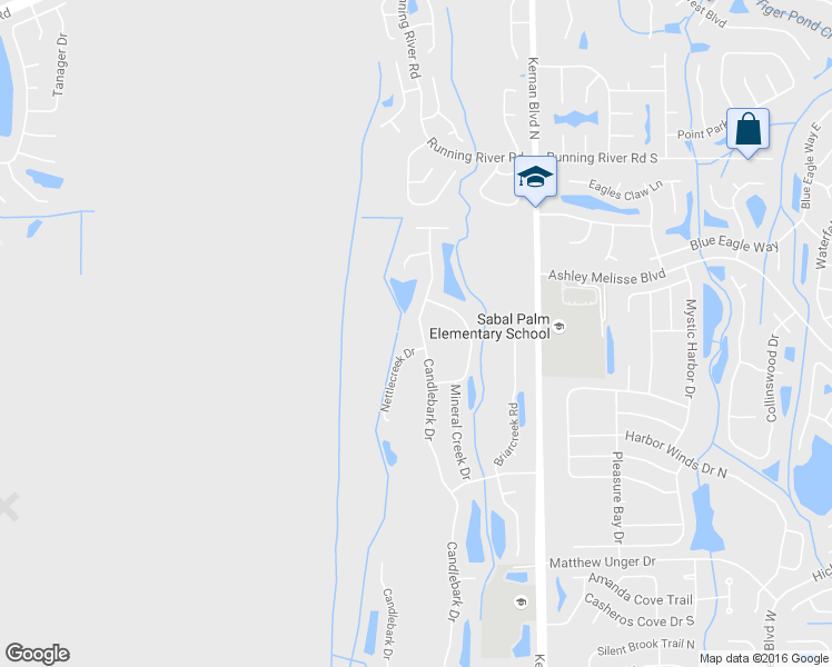 map of restaurants, bars, coffee shops, grocery stores, and more near 12229 Nettlecreek Drive in Jacksonville