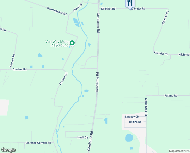 map of restaurants, bars, coffee shops, grocery stores, and more near 1700 Gendarme Road in Carencro