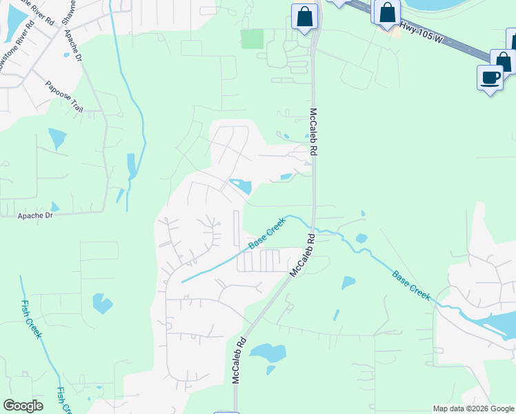 map of restaurants, bars, coffee shops, grocery stores, and more near 3065 Chapel Road in Montgomery
