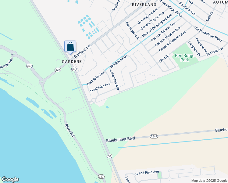 map of restaurants, bars, coffee shops, grocery stores, and more near 3121 Nicholson Lake Drive in Baton Rouge