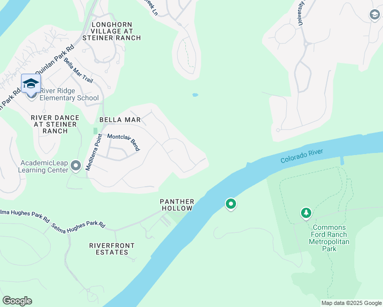 map of restaurants, bars, coffee shops, grocery stores, and more near 116 Piedmont Hills Pass in Austin