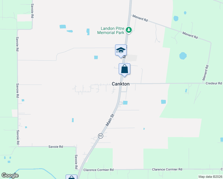 map of restaurants, bars, coffee shops, grocery stores, and more near 119 Saint Marie Circle in Cankton