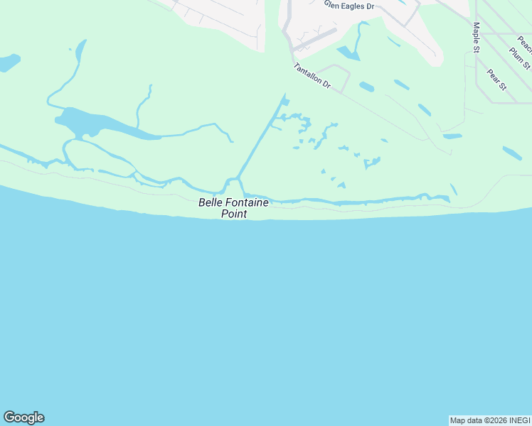 map of restaurants, bars, coffee shops, grocery stores, and more near 6631 Belle Fontaine Drive in Ocean Springs