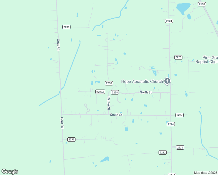map of restaurants, bars, coffee shops, grocery stores, and more near 47 County Road 2228A in Cleveland