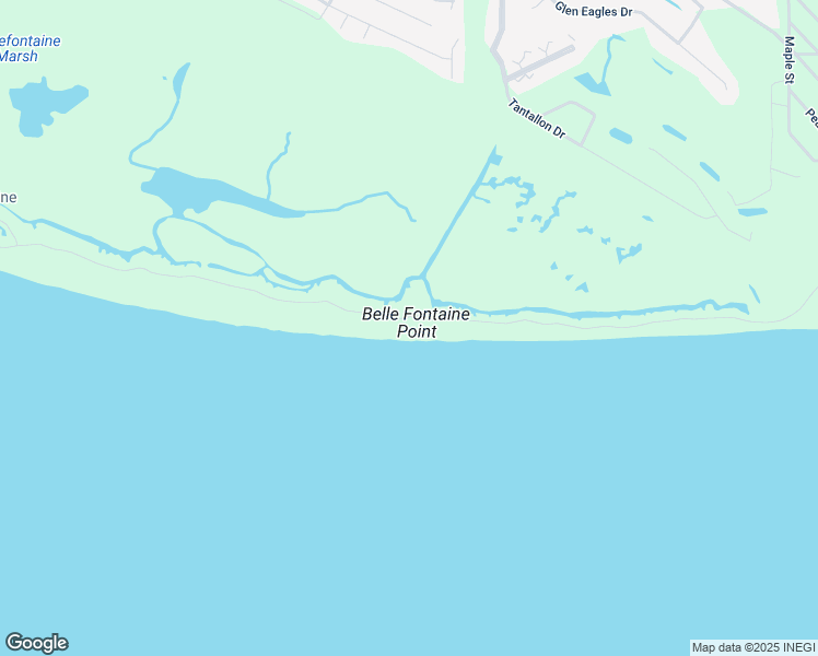 map of restaurants, bars, coffee shops, grocery stores, and more near 6800 Belle Fontaine Dr in Ocean Springs