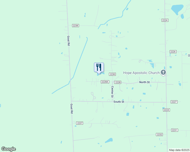 map of restaurants, bars, coffee shops, grocery stores, and more near CR-2228 Highway 59 North Bypass in Cleveland