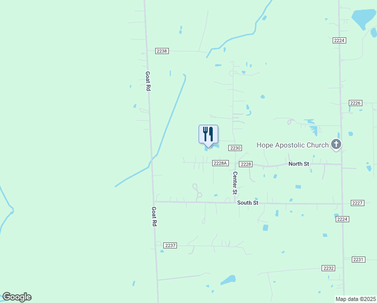 map of restaurants, bars, coffee shops, grocery stores, and more near CR-2228 Highway 59 North Bypass in Cleveland