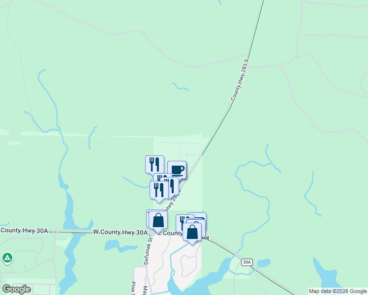map of restaurants, bars, coffee shops, grocery stores, and more near 151 Grayton Village Road in Santa Rosa Beach