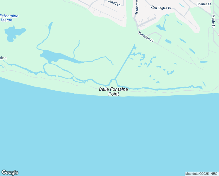 map of restaurants, bars, coffee shops, grocery stores, and more near 6800 Belle Fontaine Drive in Ocean Springs