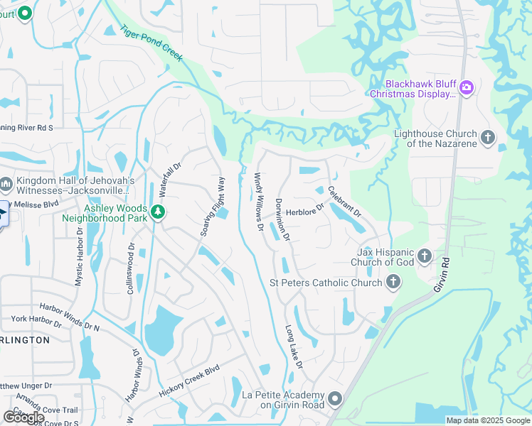 map of restaurants, bars, coffee shops, grocery stores, and more near 12455 Herblore Drive in Jacksonville