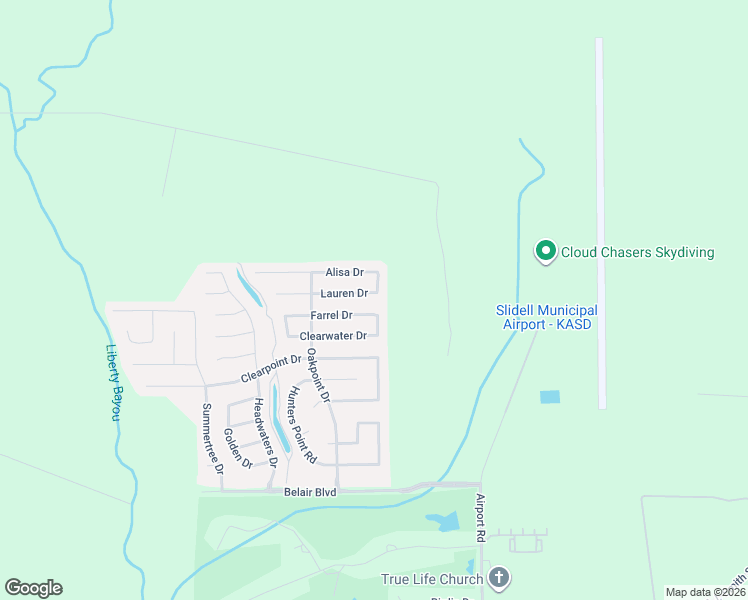 map of restaurants, bars, coffee shops, grocery stores, and more near 6553 Lauren Drive in Slidell