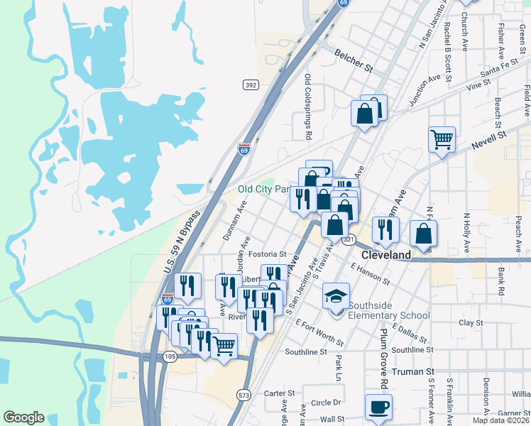 map of restaurants, bars, coffee shops, grocery stores, and more near 400 West Hanson Street in Cleveland