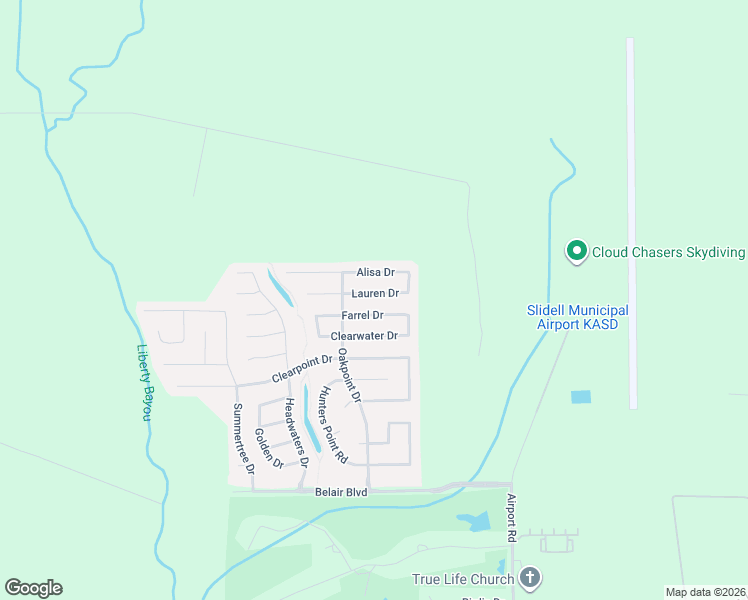 map of restaurants, bars, coffee shops, grocery stores, and more near 6521 Lauren Drive in Slidell