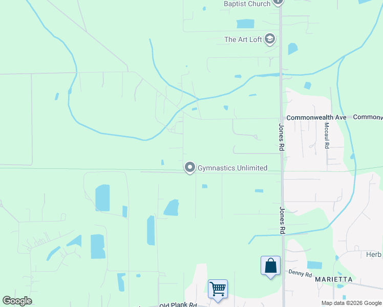 map of restaurants, bars, coffee shops, grocery stores, and more near 1631 Rudd Road in Jacksonville