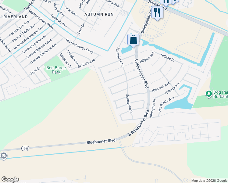 map of restaurants, bars, coffee shops, grocery stores, and more near 10141 Springrose Ave in Baton Rouge