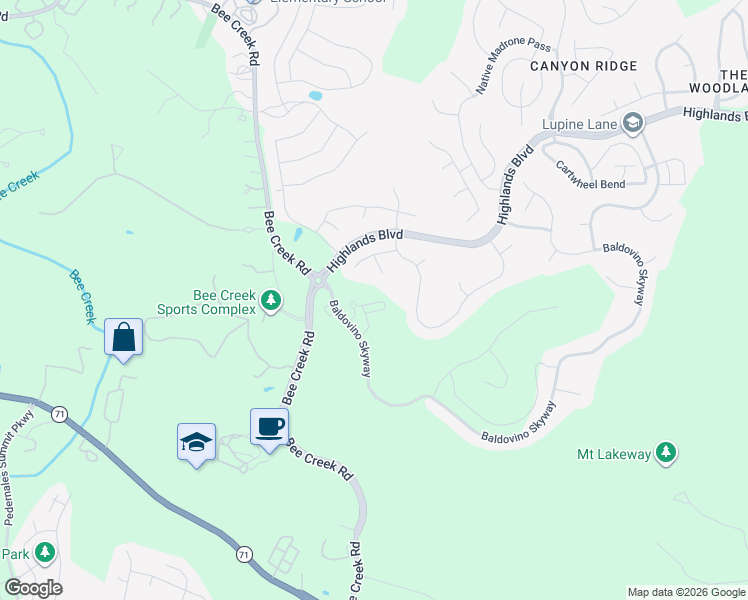 map of restaurants, bars, coffee shops, grocery stores, and more near 208 San Donato Cove in Briarcliff