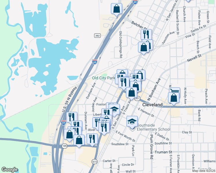 map of restaurants, bars, coffee shops, grocery stores, and more near 400 West Hanson Street in Cleveland