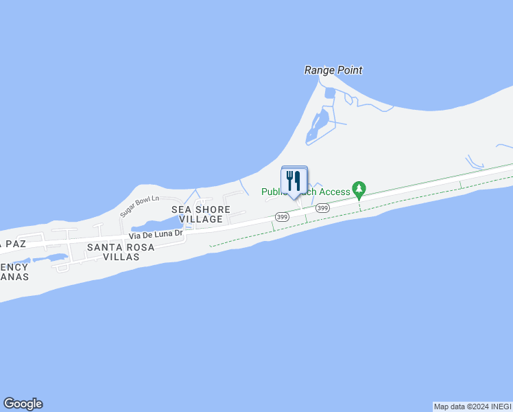 map of restaurants, bars, coffee shops, grocery stores, and more near 5 Portofino Drive in Gulf Breeze