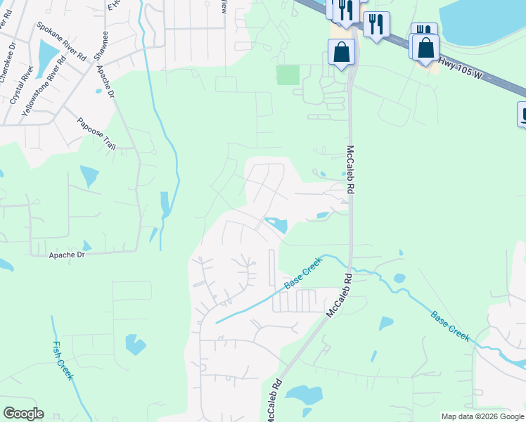 map of restaurants, bars, coffee shops, grocery stores, and more near 3065-3099 Chapel Road in Montgomery