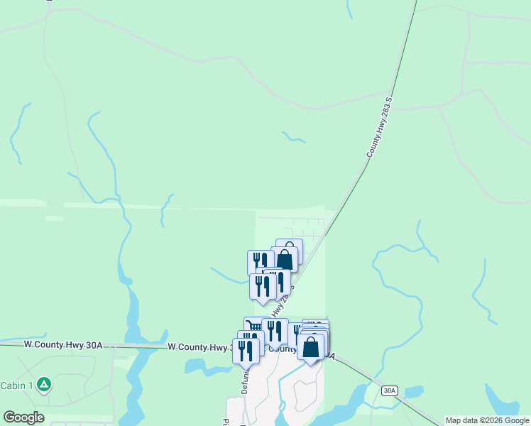 map of restaurants, bars, coffee shops, grocery stores, and more near 250 Grayton Village Road in Santa Rosa Beach