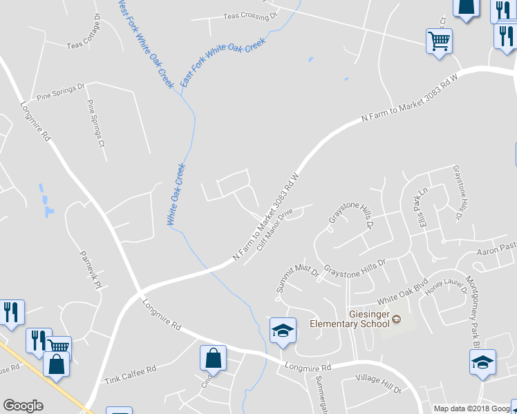map of restaurants, bars, coffee shops, grocery stores, and more near 2215 Buck Hollow Court in Conroe