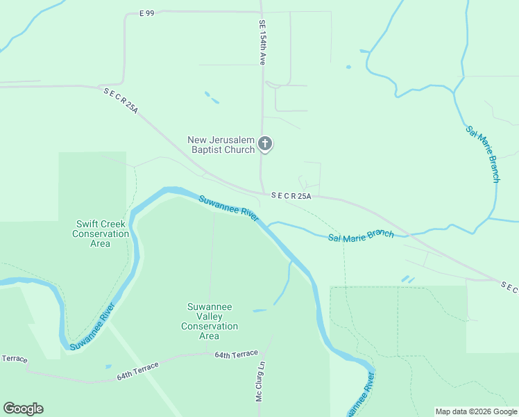 map of restaurants, bars, coffee shops, grocery stores, and more near 16362 South East C R 25A in White Springs