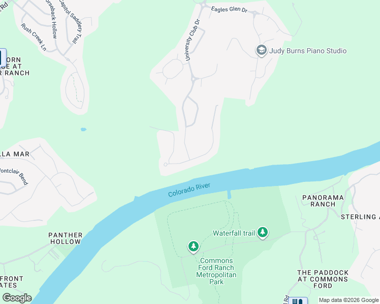 map of restaurants, bars, coffee shops, grocery stores, and more near 11608 Shoreview Overlook in Austin