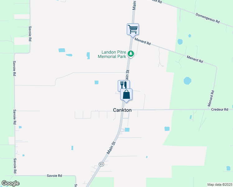 map of restaurants, bars, coffee shops, grocery stores, and more near 147 Dandurand Street in Cankton