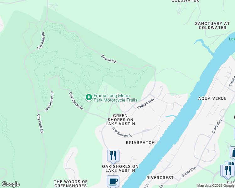 map of restaurants, bars, coffee shops, grocery stores, and more near 7316 Turnbuoy Drive in Austin