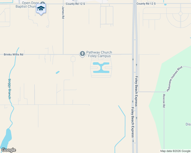 map of restaurants, bars, coffee shops, grocery stores, and more near 725 Lago Way in Foley